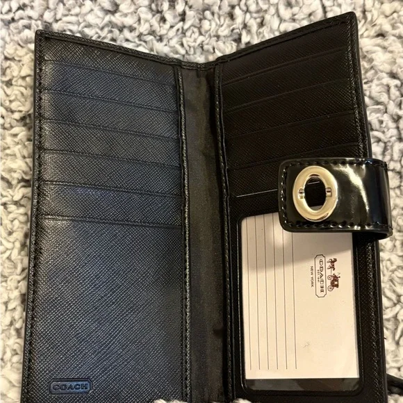 Coach Black Signature Turnlock wallet - Picture 5 of 5